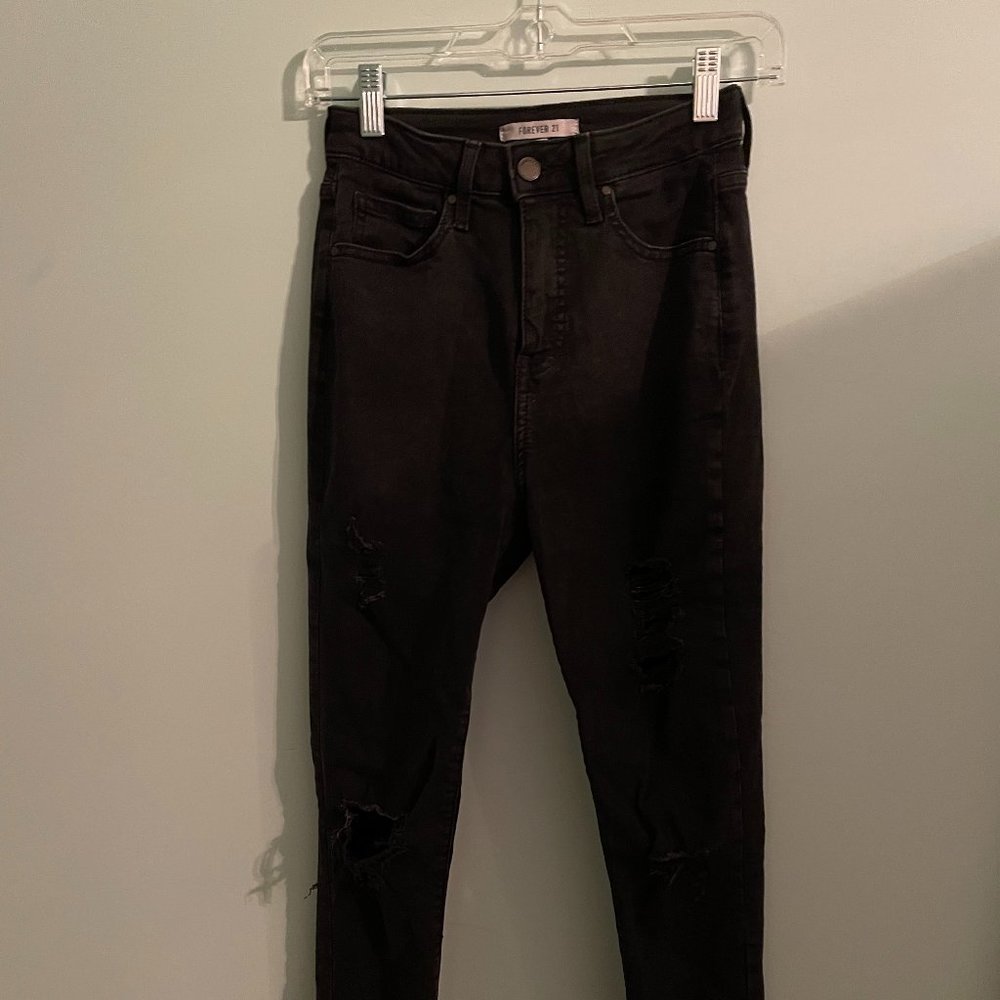 Forever 21 Ripped CURVY Jeans